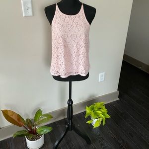 Monteau pink lace tank Medium